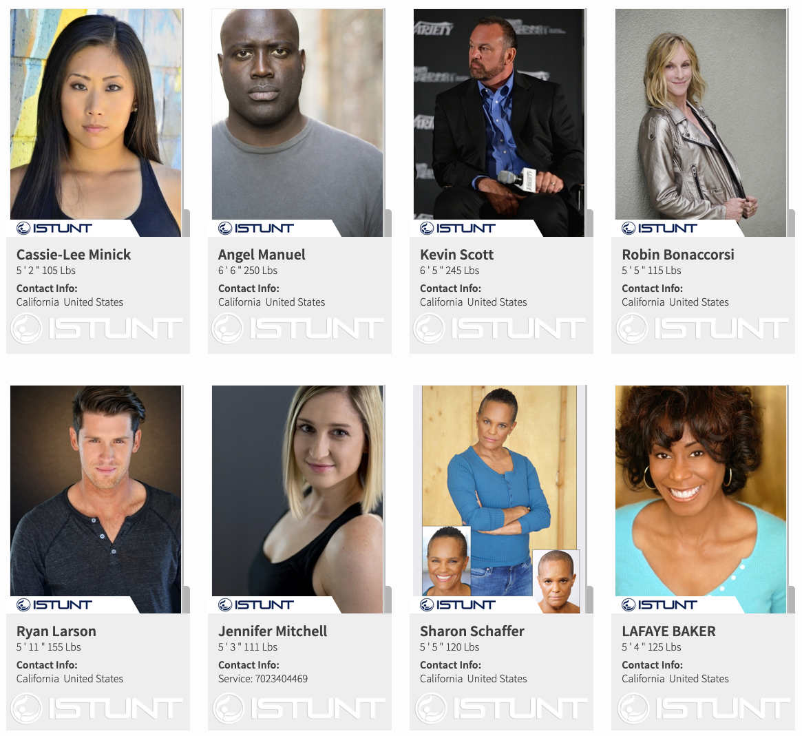 Cassie-Lee Minick, Angel Manuel, Kevin Scott, Robin Bonaccorsi, Ryan Larson, Jennifer Mitchell, Sharon Schaffer, Lafaye Baker